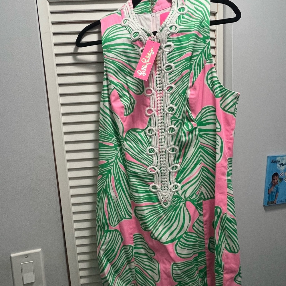 Lilly Pulitzer Pink and Green Sleeveless Dress